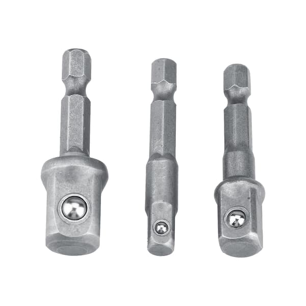 3st/Set Hylsadapter 1/4in Hex Skaft till 1/4\" 3/8\" 1/2\" Borr Förlängningsstång (Kort Typ)