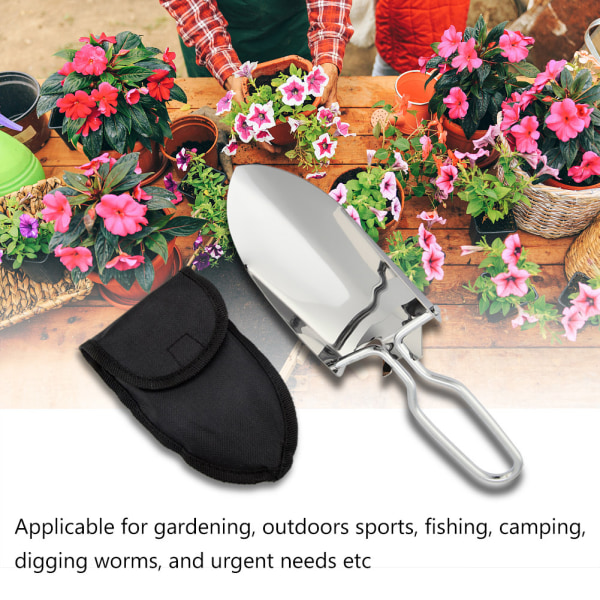 Bärbar mini hopfällbar spade Survival Spade Multifunktionell för utomhusfiskecamping