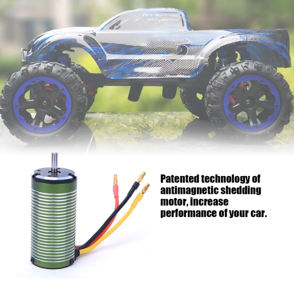 X TEAM 3674 1650KV Børsteløs Motor Varmebestandig Passer til 1/8 RC Buggy Båd