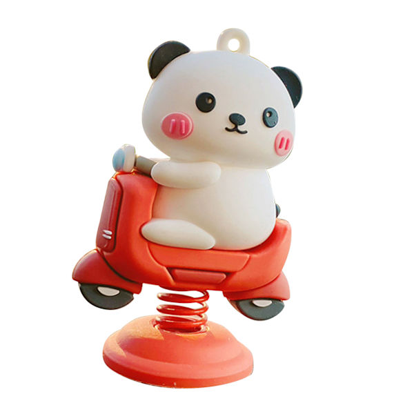 Sødt og alsidigt bilpynt i form af dyr - Let at montere - Robust - Til bilens instrumentbræt, reoler og meget mere - Panda