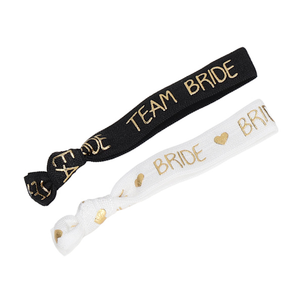 22 stk. Bride Tribe hårbånd - Justerbar stramhed - Bærbar - Brudepiger hårbånd - Polyester til bryllupsdekoration - Sort/hvid HM2242301
