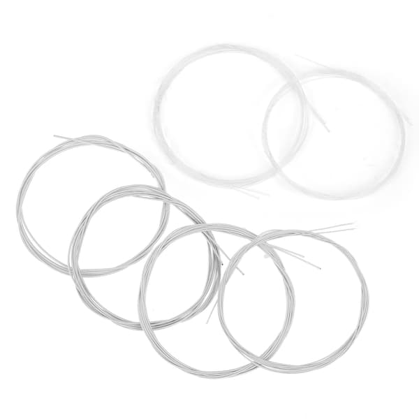 6 STK Oud Strenge Sæt 1‑G 2‑D 3‑A 4‑E 5‑B 6‑F Nylon Forsølvet Kobberlegering Erstatning