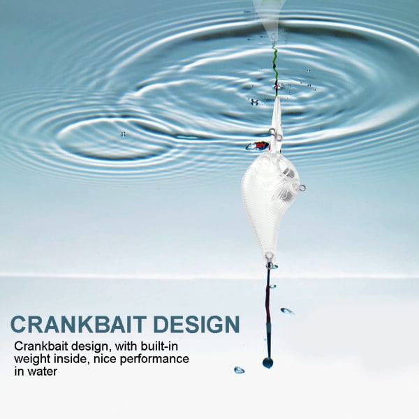 10 stk Blank Crankbait Umalt Hard Agn Fiskelokker Takle DIY-tilbehør