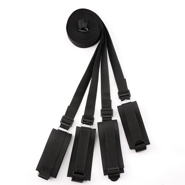 4 STK Justerbare Bindestropper Nylon Håndled Ankel Bondage Rem Sæt Senge Sove Remme