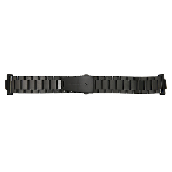 20 mm watch i rostfritt stål Dubbelknapp Justerbart intelligent klockband för Huawei Watch Fit 2 Svart