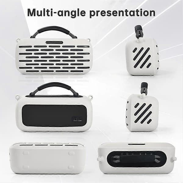 Silicone Case for Bose SoundLink Max Portable Speaker Anti-scratch with Shoulder Strap Durable Carrying Protective Shell A Black