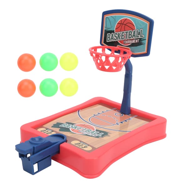 Mini söt basketspel bordsbasketleksak för interaktion mellan förälder och barn present (röd)