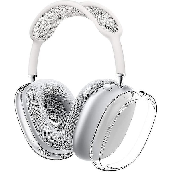 AirPods Max -kotelo, läpinäkyvä pehmeä TPU-suojakuori, läpinäkyvä suojakalvo