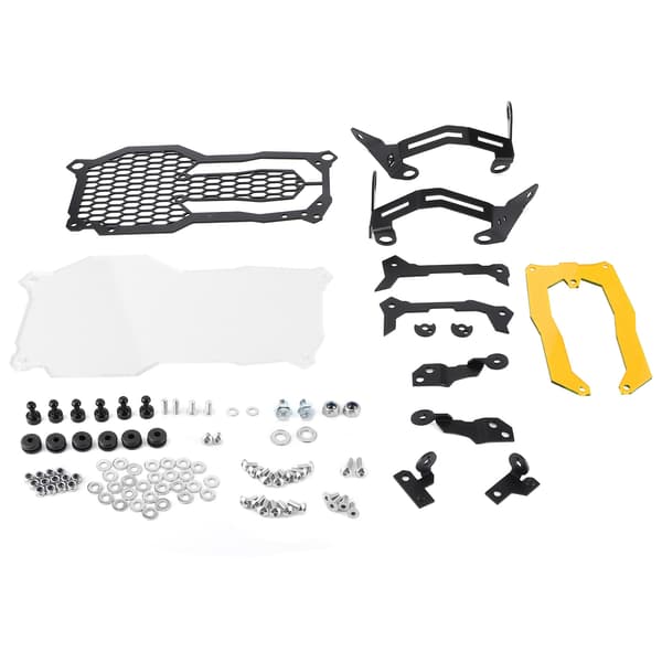 Frontlyktebeskyttelse i rustfritt stål med akryllampe Patch Passer for R1200GS R1250GS Oransje