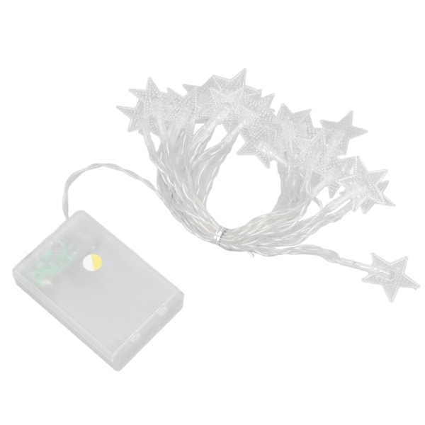 Ljusslinga 20 LED-lampor 3 meter Inomhus Dekorativt Ljus Stjärnform Glödlampa Varm Ljus för Sovrum Vardagsrum