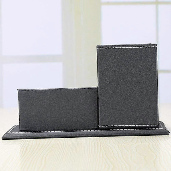 Kreativ Penholder med Visitkort Holder (Sort)
