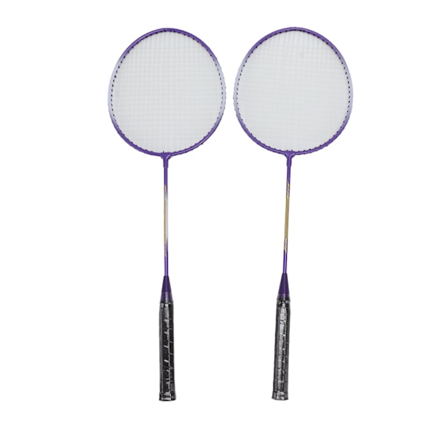 2 st badmintons racket Ferroalloy halkfri handtag lila badminton racket set för nybörjare studenter professionell