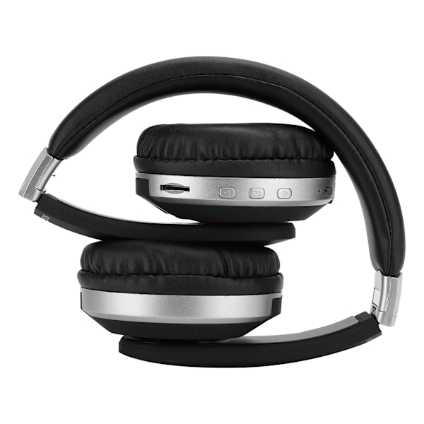 Hopfällbara Bluetooth-headset Trådlösa Over Ear Stereo-headset med mikrofon Gaming-hörlurar Silver