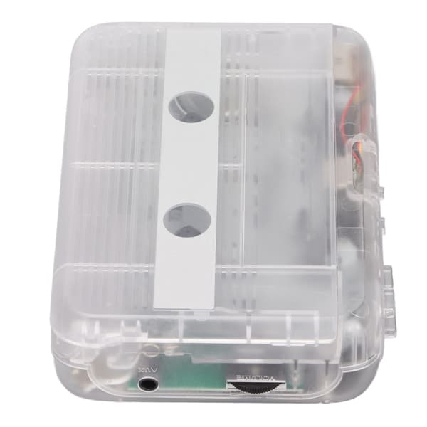 TON007B Bärbara Kassettspelare Mini Stereo Bluetooth Kassettspelningsutrustning med 3,5 mm Jack för Högtalare Bilar Transparent