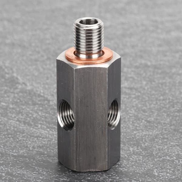 1/8in NPT Olietrykssensor T-stykke til M10 10x1.0 Han Adapter Turbo Forsyningsledning Måler