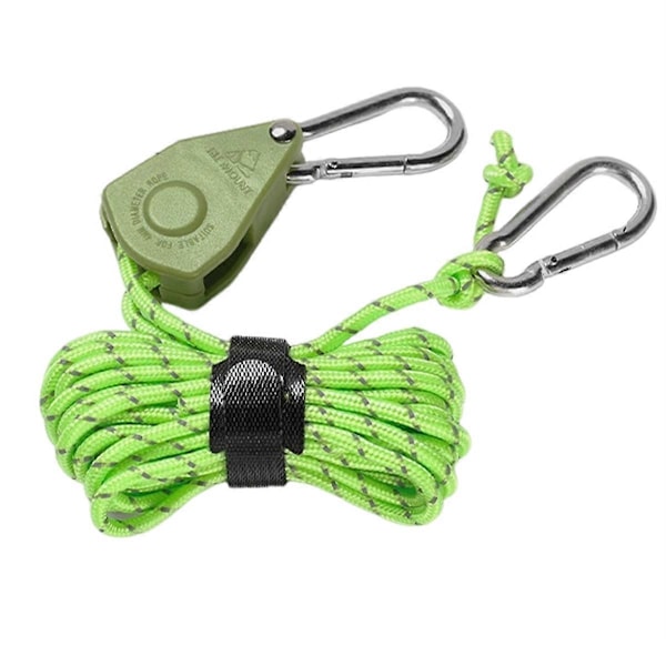Grön 5-pack Bärbart Justerbart Fixerat Campingrep