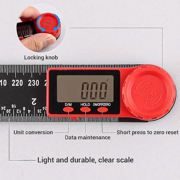 To-i-en Digital Stor LCD Vinkelmåler (300mm)