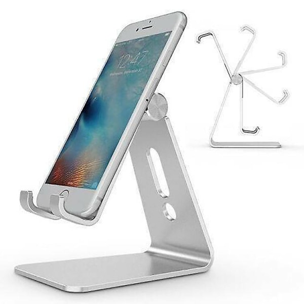 Mobiltelefonstativ, holder, aluminium skrivebordsstativ kompatibelt med Switch, alle smarttelefoner 4 stk