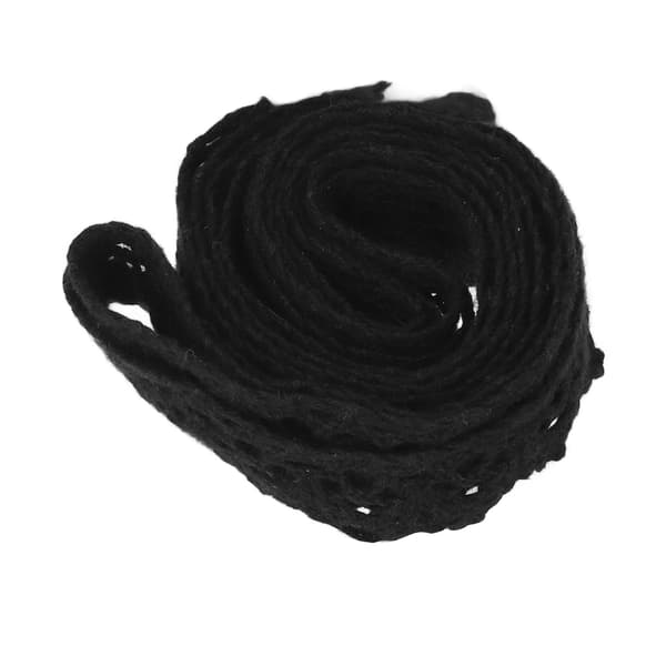Blonderibbon Bomullstråd 20 Yards Svart Dekorative Tilbehør for DIY Klær Gavepynt