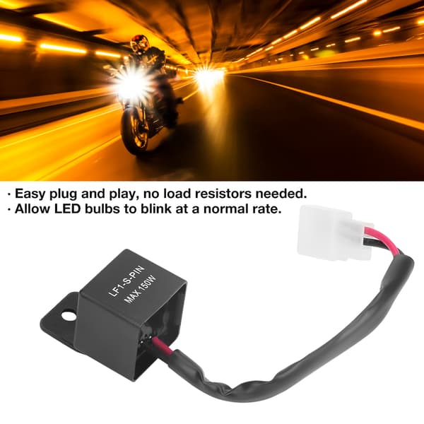 12V 150W 2-benet LED Blinkrelæ med Kabel til Motorcykel Blinklysindikator