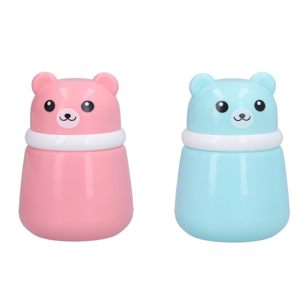 2 st tecknade björn puderpuff box tom efter bad puff box kroppspuder behållare för hemresa tecknad björn