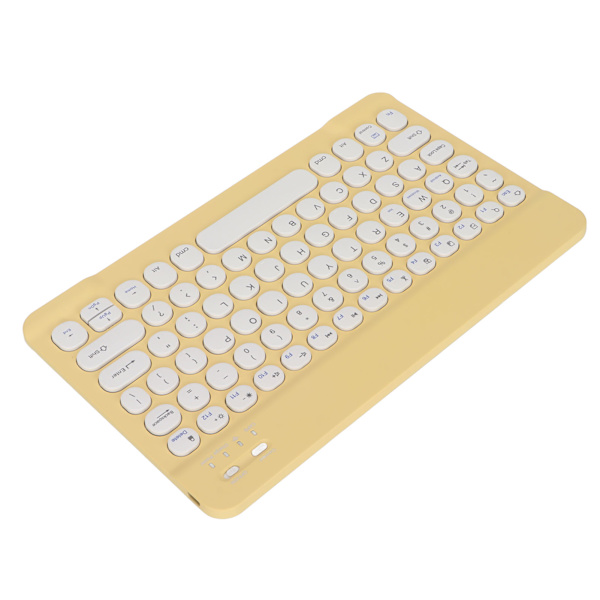 Trådløst tastatur Stabil forbindelse Mobiltelefon Tablet Laptop Tilbehør til IOS til Android til Windows Gul