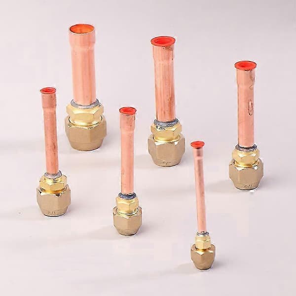 2026 1PC Air Conditioning Copper Pipe with Forged Brass SAE 1/4 3/8 5/8 1/2 3/4 Threaded Connection Adapter -20 to 120℃ A4