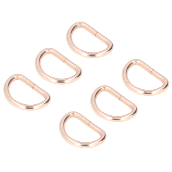 100 stk. D-ringe, robuste, holdbare, blanke, bred anvendelse, farveægte, nem montering, metal D-ringe, guld