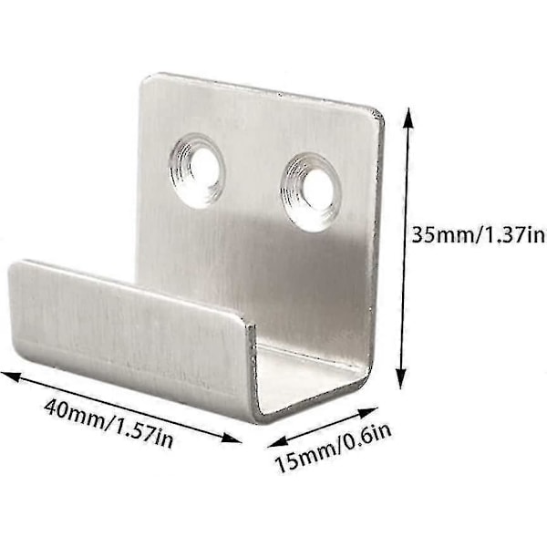 Vägghängare Krok Rostfritt Stål Kakeldisplay Vägghängare Kraftig Fästbygel Fotoram Fästbygel (silver) (6st) -n4445 ZD A