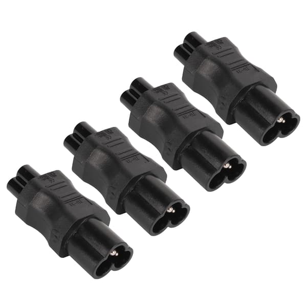 4 stk. IEC320 C6 til IEC320 C5 strømadapter IEC320 C6 til C5 strømkabeladapter konnektor konverter til bærbar computer