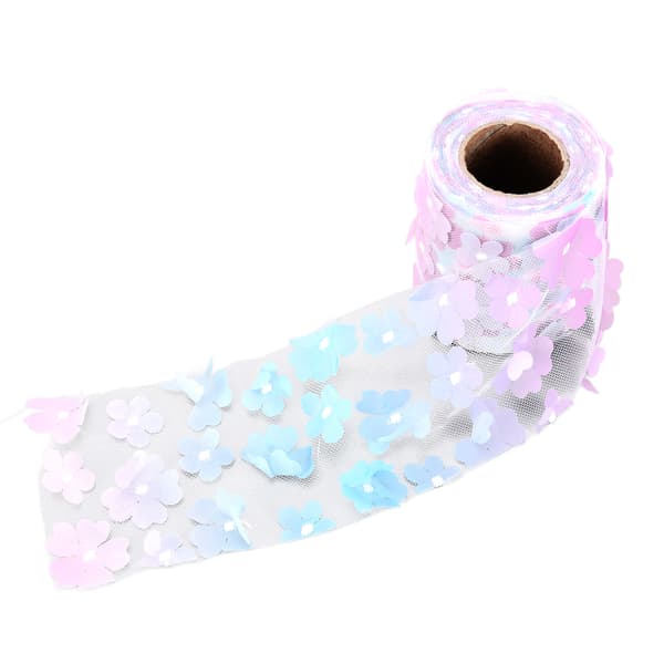Blommor Tyllrullar 8cm 10yd Utsökt Ljus Vacker DIY Flexibel Bred Användning Tyllrulle Spole Tyg Gradient Lila