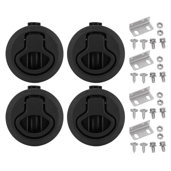 61 mm/2,4 tommer Marine Flush Pull Slam Latch Rund Ringlås Båtskap Maskinvare for Luker Yachter Bobiler
