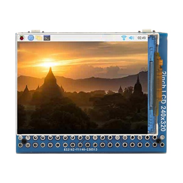 IPS LCD-modul 2 tum 40PIN GPIO-huvud Inbyggd högtalare Ljudspelning LCD-skärmmodul för RasPi DIY-utveckling