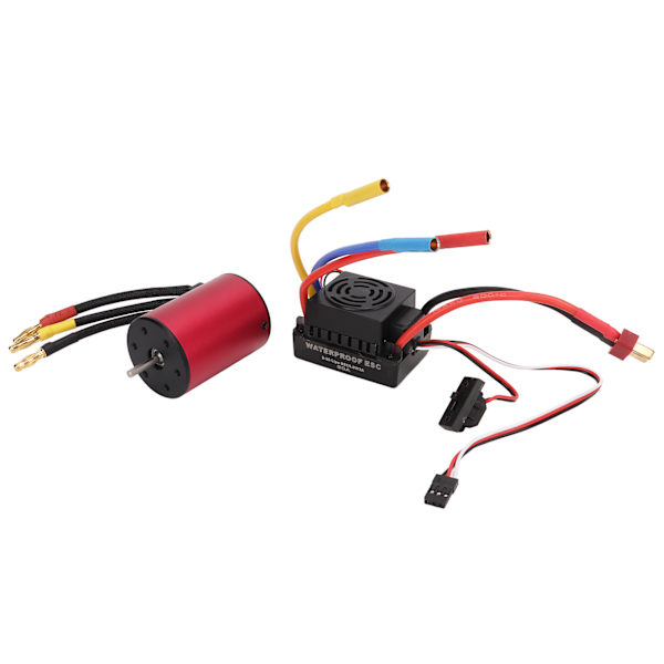 S3650 3900KV vedenpitävä harjaton moottori 60A harjaton moottori ESC T-liitin uros 1/10 RC-auton päivitysosiin