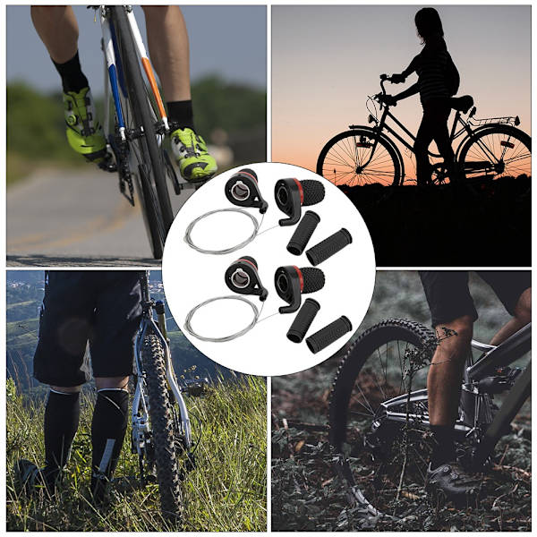 2 par utomhus mountainbike cykel hastighetsväxling Växellådshandtag vridet grepp