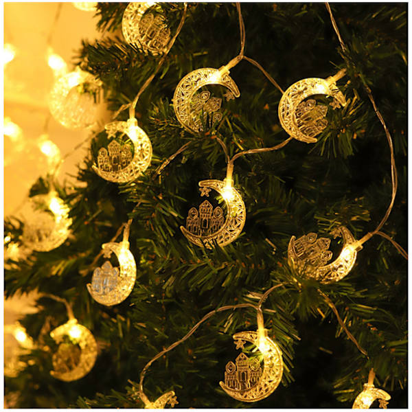 5PCS LED-slingljus Varmvit Gardin Fe-ljus för Sovrum Bröllopsfest Dekorationer Slott 1,8m 10LED 2 Sektioner Lång Ljus