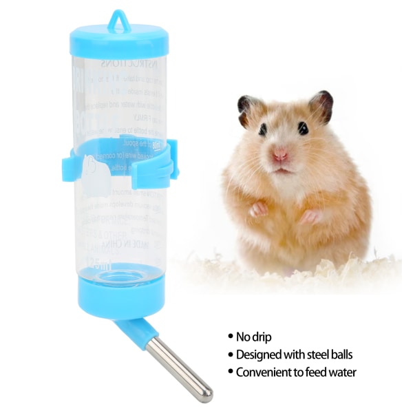 Automatisk dricksfontän för smådjur utan dropp för hamster 125ML blue