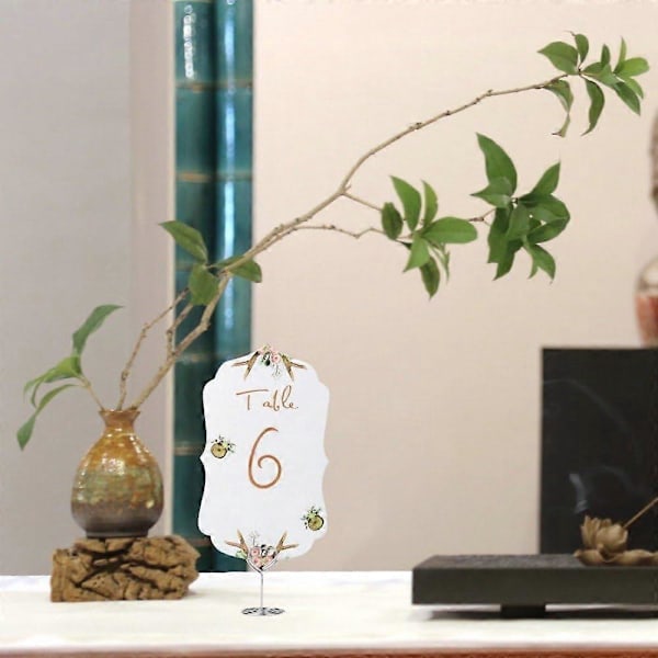 2025 Nye 20 stk. Mini Bordkort Holdere Bordnummer Stand Bordkort Holder Tråd Bord Billede Foto Holder