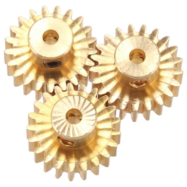 3 STK 3,175 mm Aksel Messing Pinjong Motor Gear M0.8 for 1/10 1/8 RC, 21t