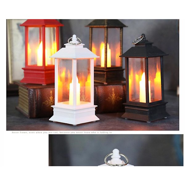 Juledekorasjon LED Vindlanterne Jul Mikro Nattlys Julegave 13*5.5*5.5cm (svart)
