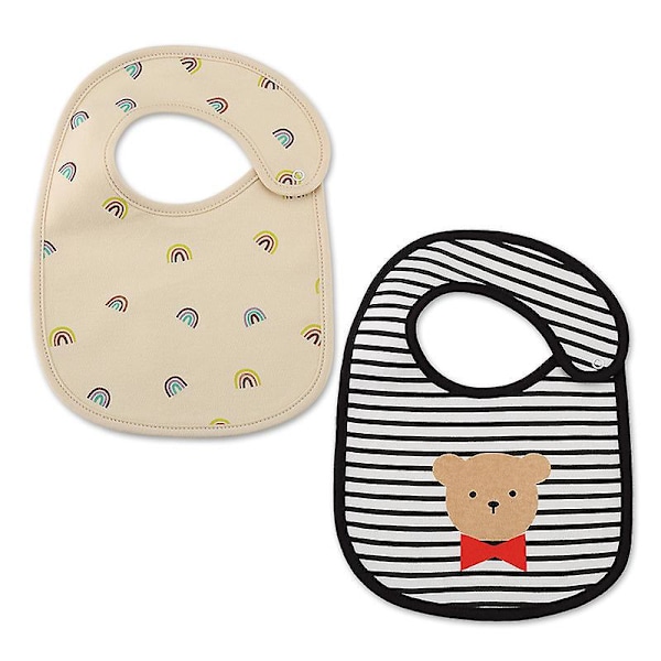 Bomulls-Snäpphakar Set för Bebisar Unisex Matning 4-pack