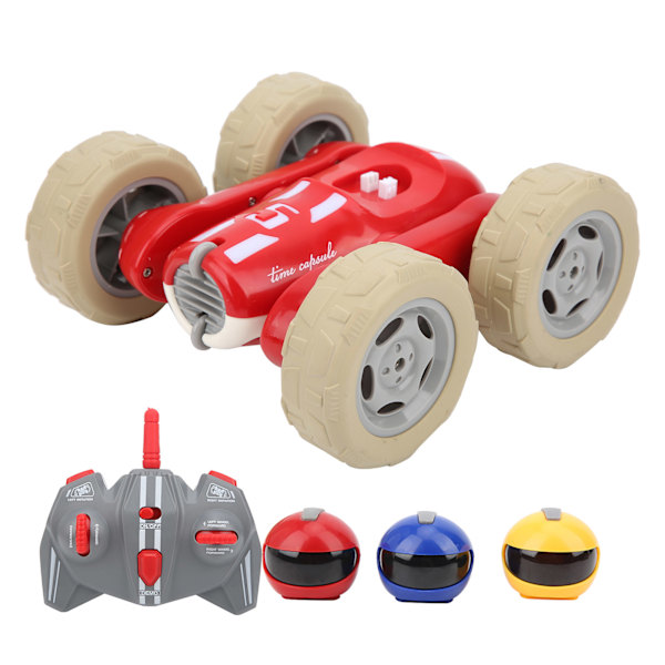 Retro Dobbeltsidet 2.4G Fjernbetjening Stuntbil Cool Belysning Levende Racing Lyd