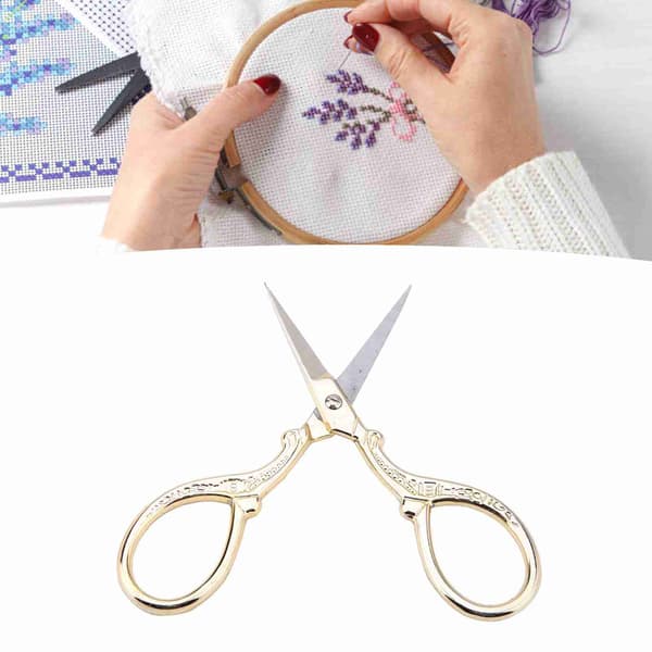 Antikke sysakser - DIY broderiverktøy for korssting (gull)