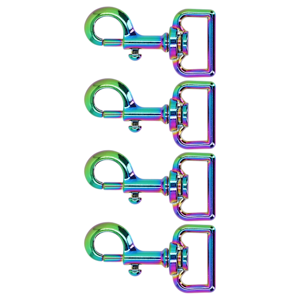 4 stk. Karabinkrok Nøkkelring Glansfull Glansfull Fjærspenne Design Polering Behandling Kompakt Bærbar Klips for DIY Dekorasjon 32mm