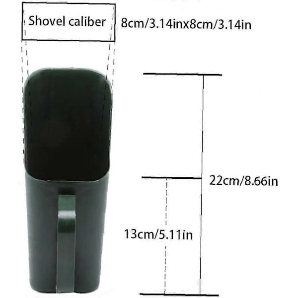 Grønn Spade Scoop med bøtte Multifunksjonell sukkulentplante Plast Multifunksjonell jord Hagespade Plast Jord Håndspade Spade Verktøy