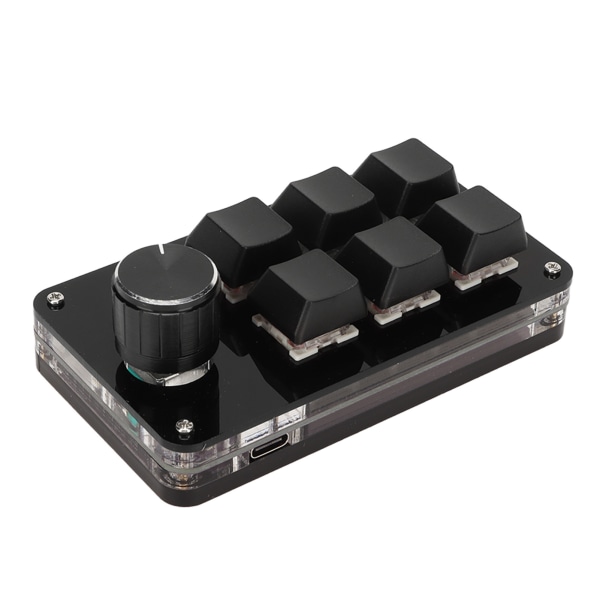 Tastatur med 6 taster Rød bryter Full-tast Custom Plug and Play Hot Swappable Mini Portable Keypad