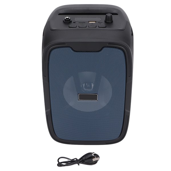 Bluetooth-kaiutin Super Bass -subwoofer - Kannettava LED-langaton kaiutin FM-radiolla ulkokaraokea varten 5 tuumaa sininen