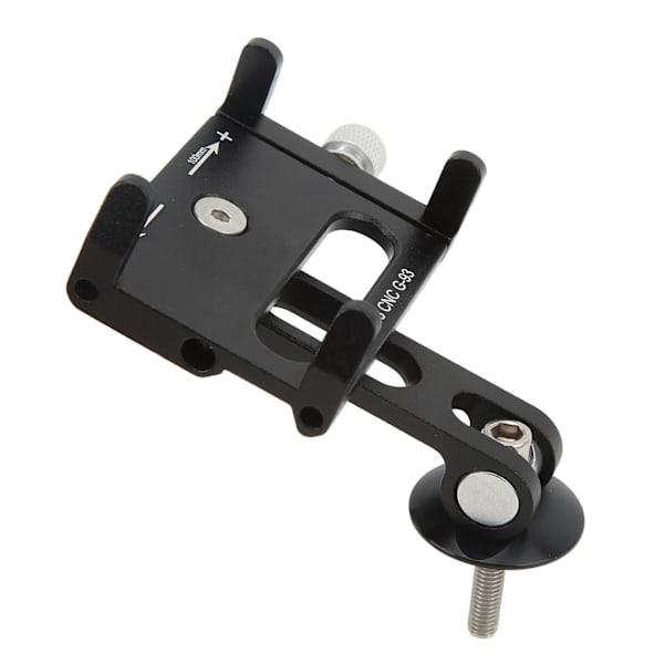 Justerbar sykkeltelefonholder i aluminiumlegering for 50 til 100 mm brede telefoner GPS-sykling