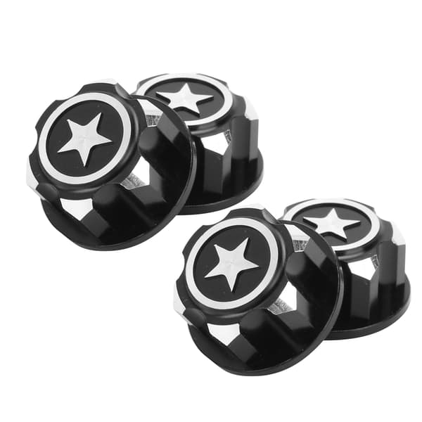 4 stk. hjulkapsel i aluminiumslegering, tilbehør, passer til Traxxas X Maxx 1/10 RC bil (sort)