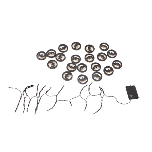 Halloween String Lights IP65 Vandtæt 3D træ Halloween Dekoration LED String Lights med 20 Bat Lights til fest